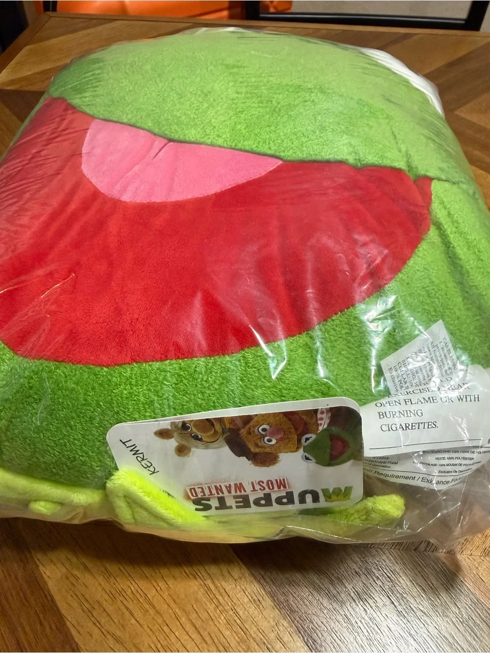 Disney Store Muppets Most Wanted Kermit The Frog Pillow Plush Approx 15